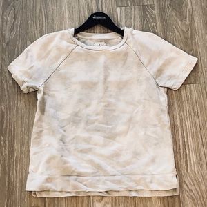 Lou & Grey short sleeve tie dye sweatshirt - gray